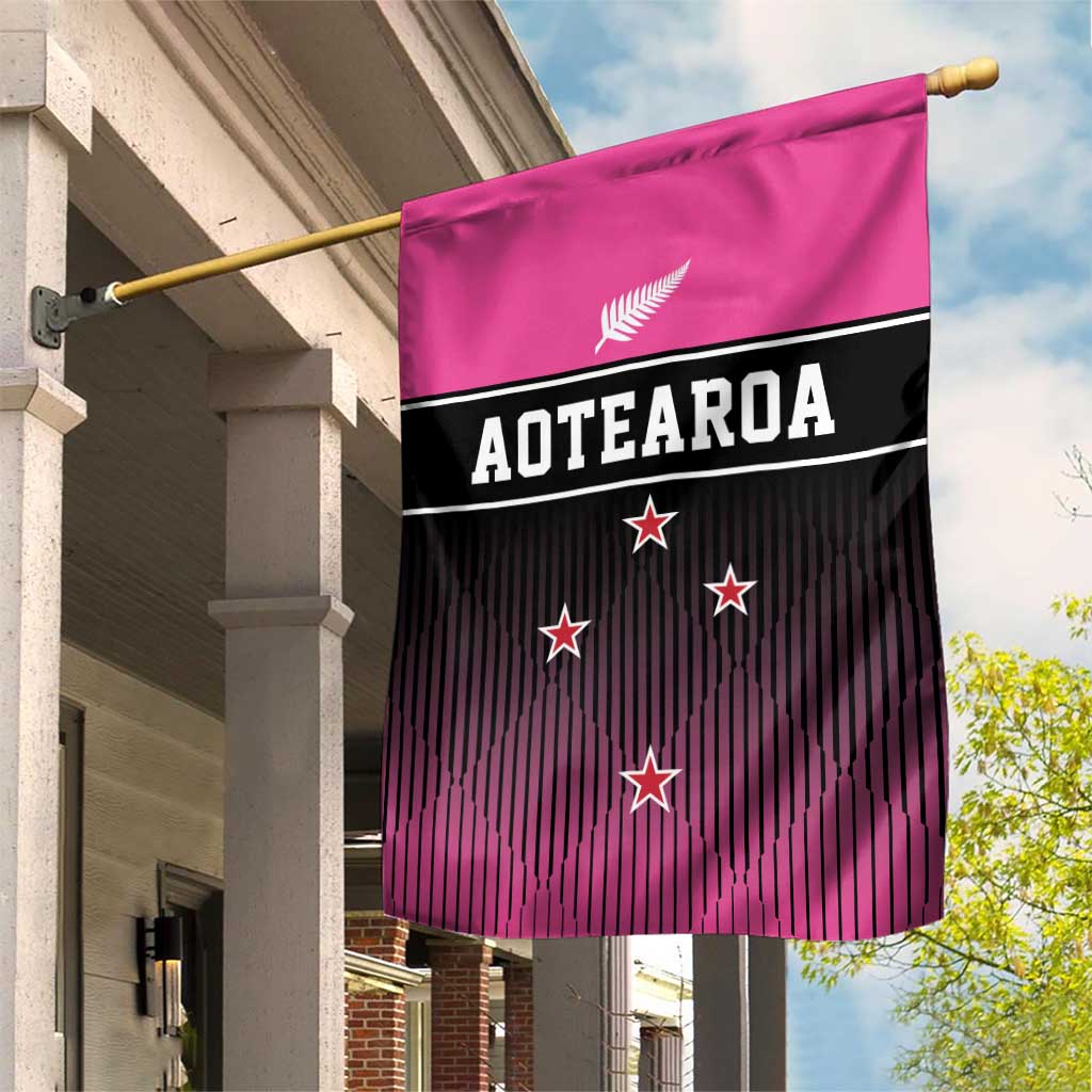 New Zealand Women Cricket Garden Flag Pink Simple Style LT05 House Flag Pink - Polynesian Pride