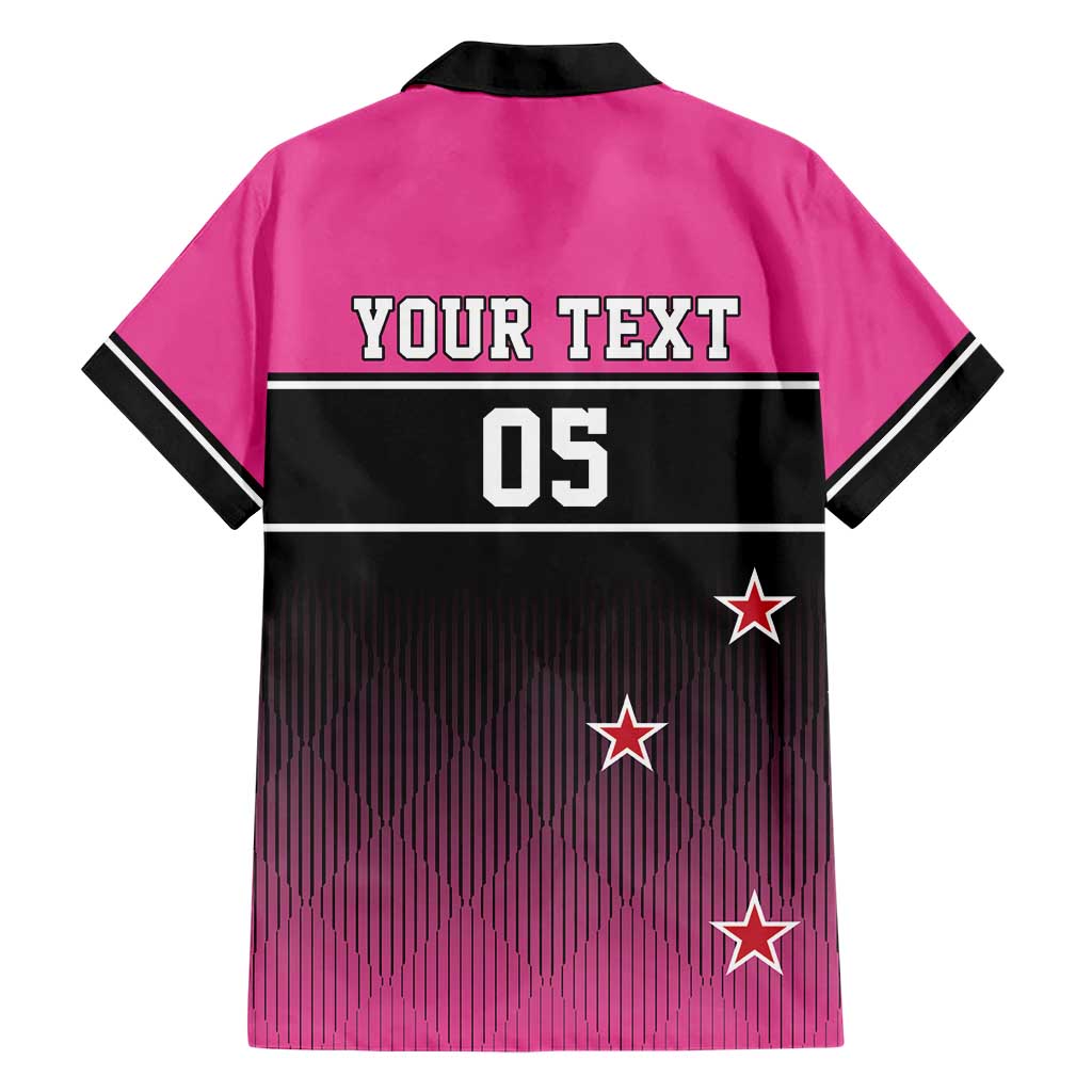 Custom New Zealand Women Cricket Hawaiian Shirt Pink Simple Style LT05 - Polynesian Pride