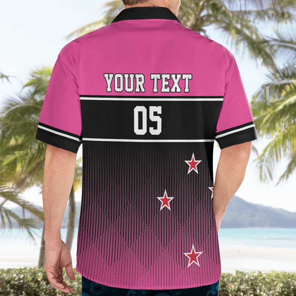 Custom New Zealand Women Cricket Hawaiian Shirt Pink Simple Style LT05 - Polynesian Pride