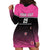 Custom New Zealand Women Cricket Hoodie Dress Pink Simple Style