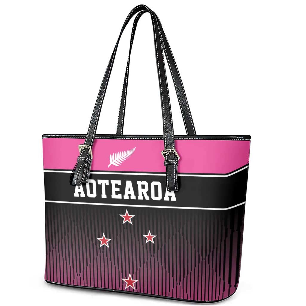 New Zealand Women Cricket Leather Tote Bag Pink Simple Style LT05 - Polynesian Pride