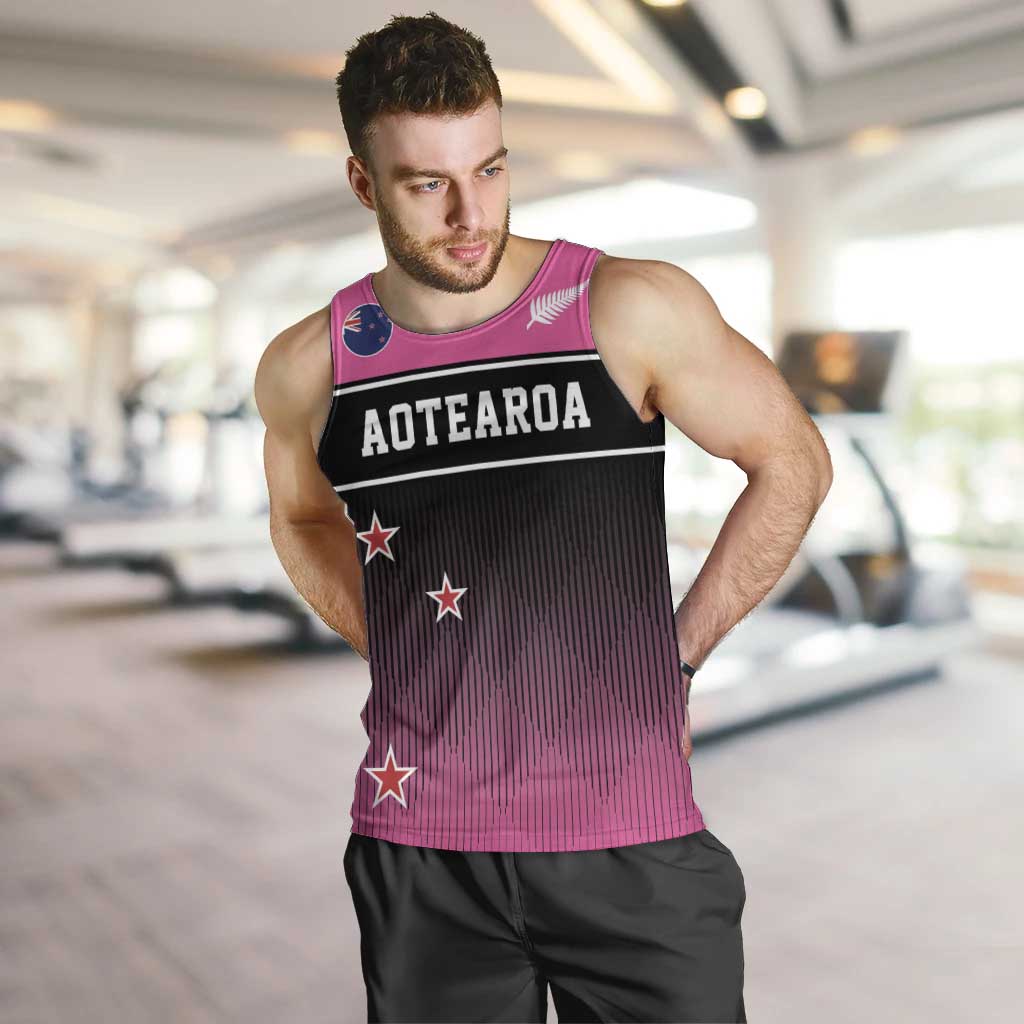 Custom New Zealand Women Cricket Men Tank Top Pink Simple Style LT05 Pink - Polynesian Pride