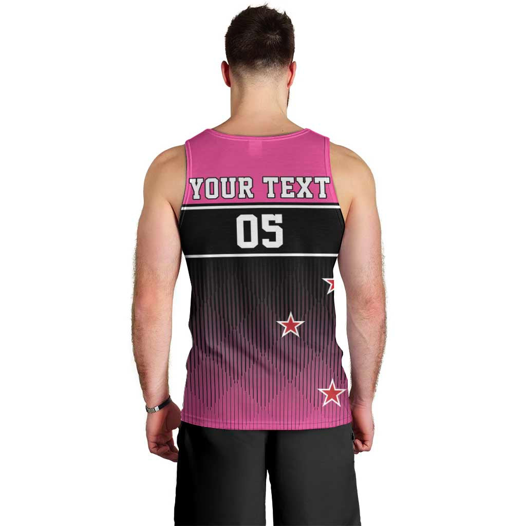 Custom New Zealand Women Cricket Men Tank Top Pink Simple Style LT05 - Polynesian Pride