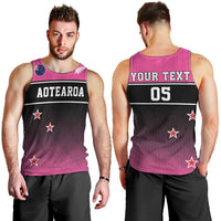 Custom New Zealand Women Cricket Men Tank Top Pink Simple Style LT05 - Polynesian Pride