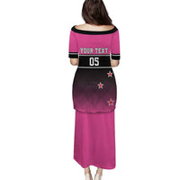 Custom New Zealand Women Cricket Puletasi Pink Simple Style LT05 - Polynesian Pride