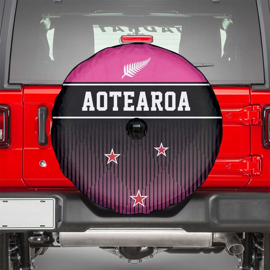New Zealand Women Cricket Spare Tire Cover Pink Simple Style LT05 - Polynesian Pride
