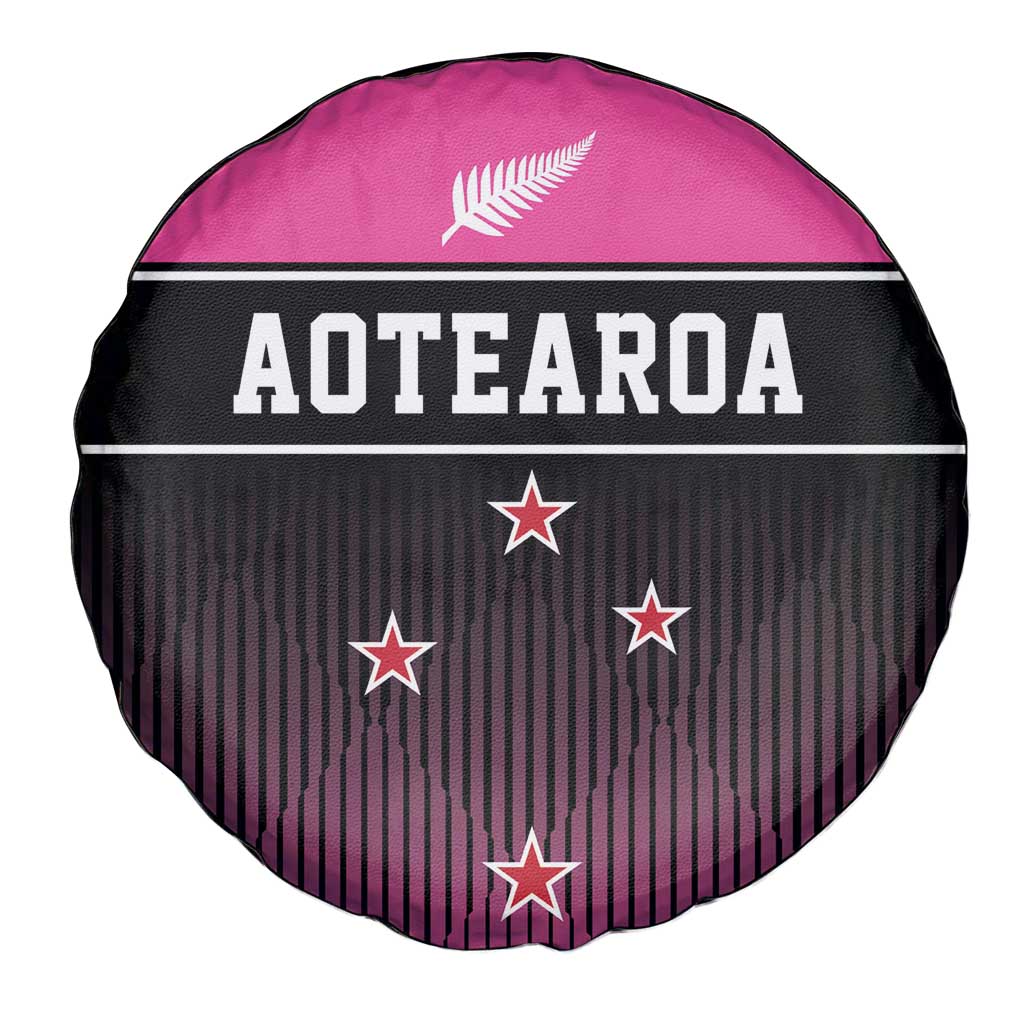 New Zealand Women Cricket Spare Tire Cover Pink Simple Style LT05 - Polynesian Pride