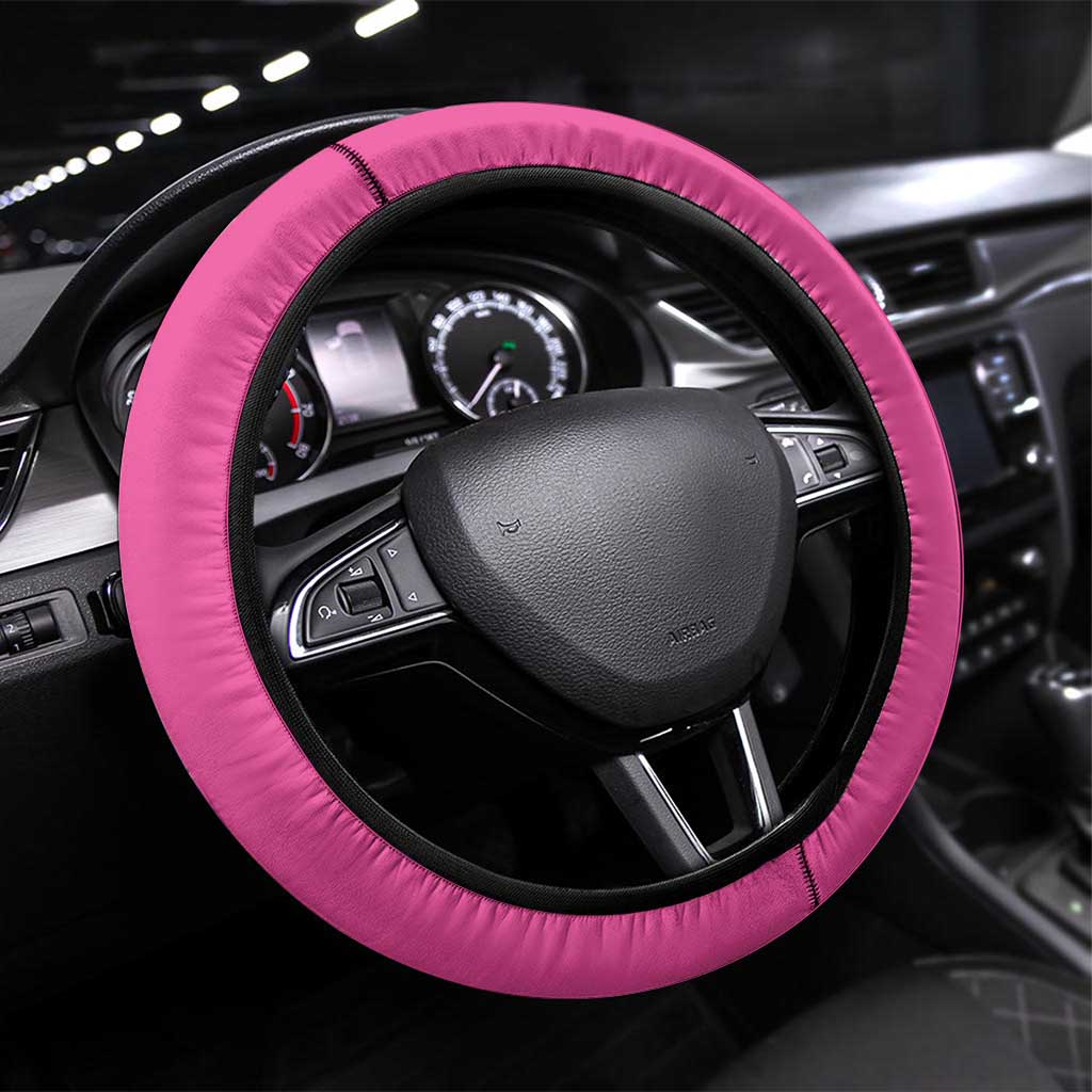 New Zealand Women Cricket Steering Wheel Cover Pink Simple Style LT05 Universal Fit Pink - Polynesian Pride