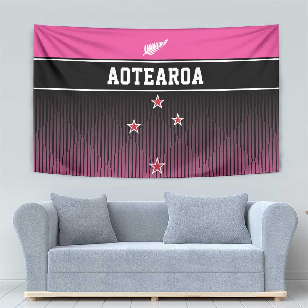 New Zealand Women Cricket Tapestry Pink Simple Style