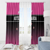 New Zealand Women Cricket Window Curtain Pink Simple Style LT05 - Polynesian Pride