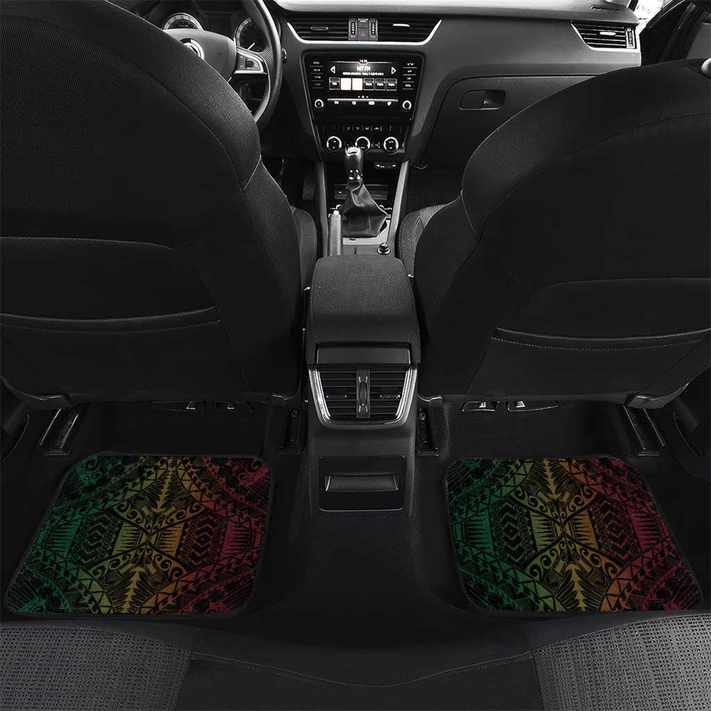Vanuatu Car Mats Be Strong Pray For Port Vila LT05 Set 2pcs - Back Black - Polynesian Pride