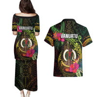 Vanuatu Couples Matching Puletasi and Hawaiian Shirt Be Strong Pray For Port Vila LT05 - Polynesian Pride