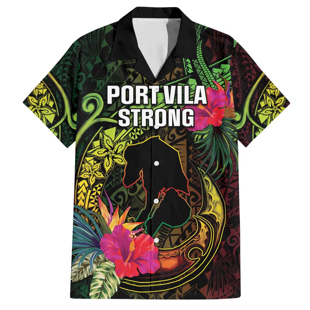 Vanuatu Hawaiian Shirt Be Strong Pray For Port Vila LT05 Black - Polynesian Pride