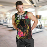 Vanuatu Men Tank Top Be Strong Pray For Port Vila LT05 Black - Polynesian Pride