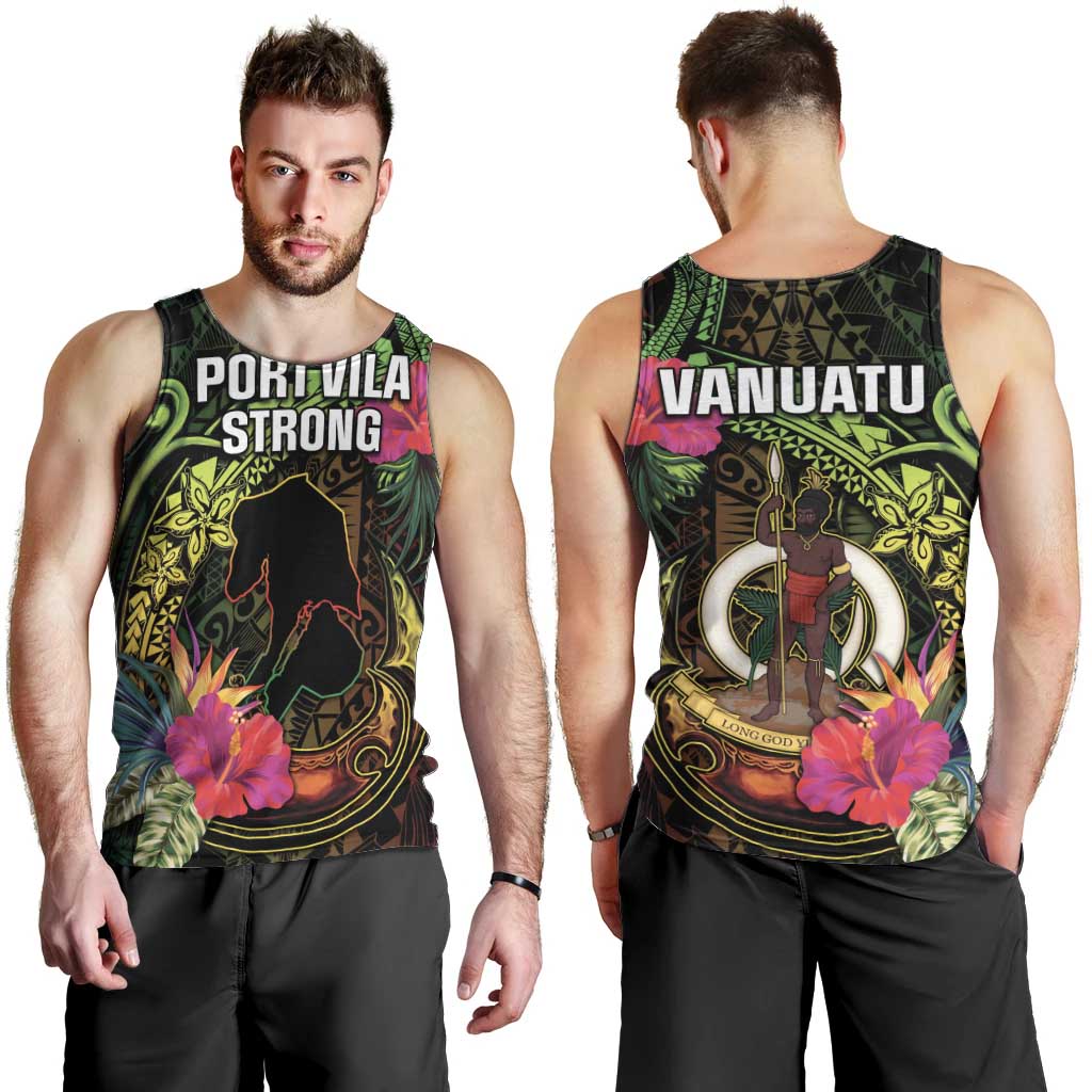 Vanuatu Men Tank Top Be Strong Pray For Port Vila LT05 - Polynesian Pride