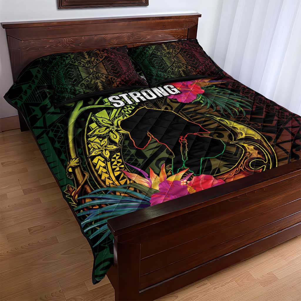 Vanuatu Quilt Bed Set Be Strong Pray For Port Vila LT05 - Polynesian Pride