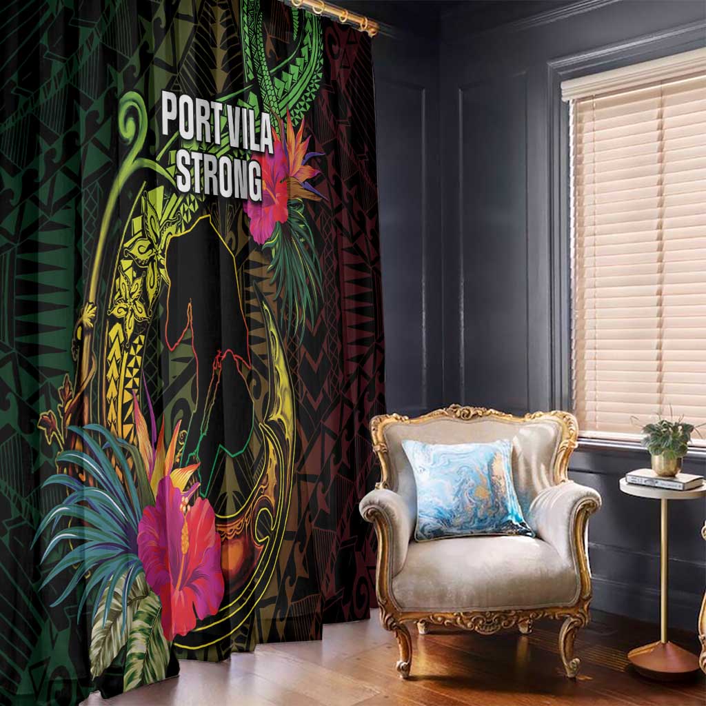 Vanuatu Window Curtain Be Strong Pray For Port Vila LT05 - Polynesian Pride