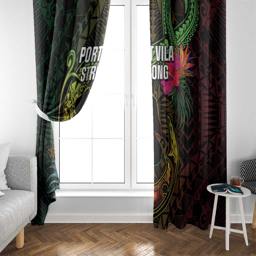 Vanuatu Window Curtain Be Strong Pray For Port Vila LT05 - Polynesian Pride