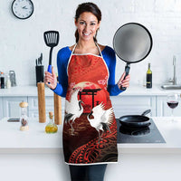 Hawaii and Japan Together Apron Polynesian Art Tattoo With Cranes And Sakura LT05 - Polynesian Pride