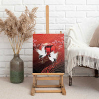 Hawaii and Japan Together Canvas Wall Art Polynesian Art Tattoo With Cranes And Sakura LT05 - Polynesian Pride
