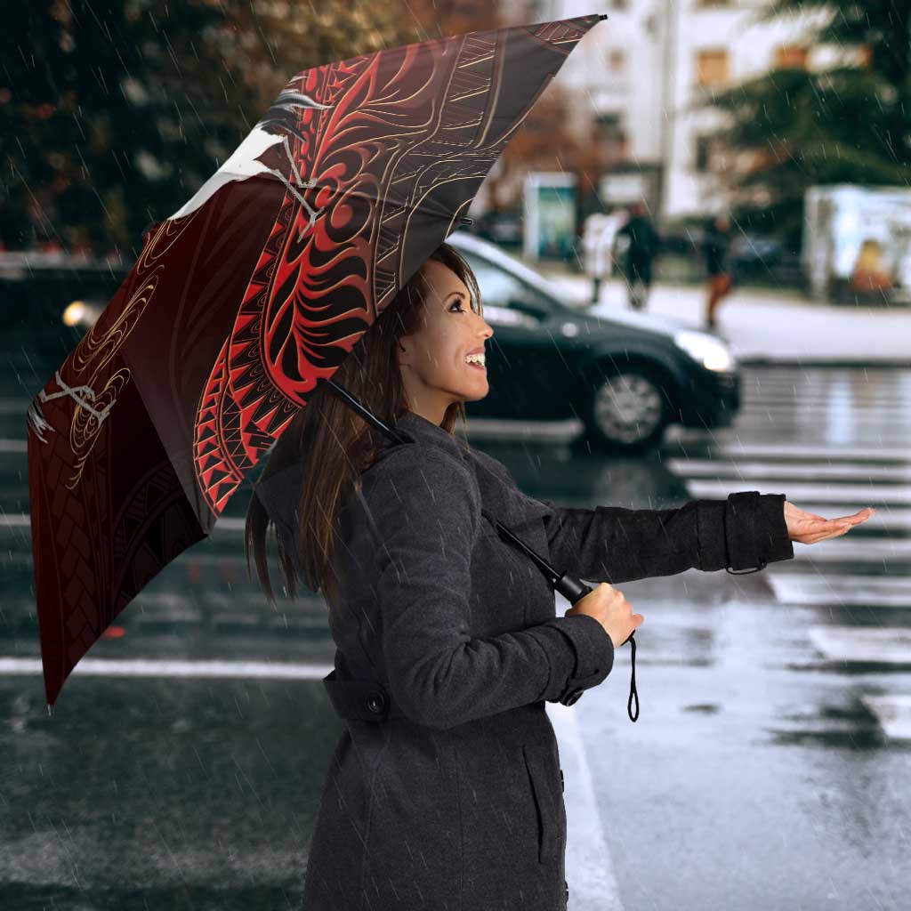 Hawaii and Japan Together Umbrella Polynesian Art Tattoo With Cranes And Sakura LT05 - Polynesian Pride