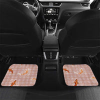Hawaii And Japan Car Mats Plumeria Lei With Koi Fish Beige - Polynesian Pride