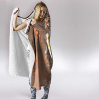 Hawaii And Japan Hooded Blanket Plumeria Lei With Koi Fish Beige LT05 - Polynesian Pride