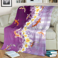 Hawaii And Japan Blanket Plumeria Lei With Koi Fish Purple - Polynesian Pride