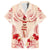 Siva Samoa Family Matching Short Sleeve Bodycon Dress and Hawaiian Shirt Samoan Taupou With Polynesian Pattern LT05 Dad's Shirt - Short Sleeve Beige - Polynesian Pride