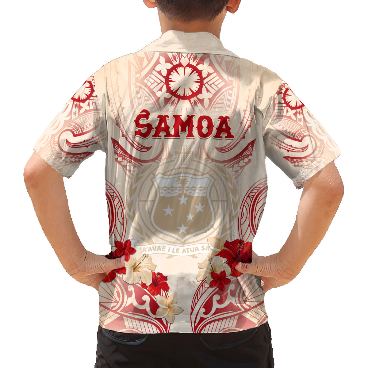 Siva Samoa Family Matching Summer Maxi Dress and Hawaiian Shirt Samoan Taupou With Polynesian Pattern LT05 - Polynesian Pride