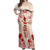 Siva Samoa Off Shoulder Maxi Dress Samoan Taupou With Polynesian Pattern LT05 Women Beige - Polynesian Pride