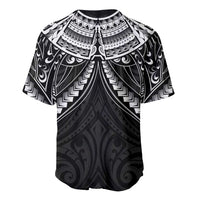 New Zealand Morepork Baseball Jersey Maori Pattern Black
