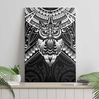 New Zealand Morepork Canvas Wall Art Maori Pattern Black LT05 - Polynesian Pride