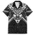 New Zealand Morepork Family Matching Long Sleeve Bodycon Dress and Hawaiian Shirt Maori Pattern Black