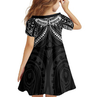 New Zealand Morepork Family Matching Mermaid Dress and Hawaiian Shirt Maori Pattern Black