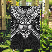 New Zealand Morepork Garden Flag Maori Pattern Black LT05 Garden Flag Black - Polynesian Pride