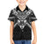 New Zealand Morepork Kid Hawaiian Shirt Maori Pattern Black