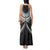New Zealand Morepork Tank Maxi Dress Maori Pattern Black