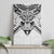 New Zealand Morepork Canvas Wall Art Maori Pattern White