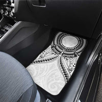 New Zealand Morepork Car Mats Maori Pattern White LT05 - Polynesian Pride