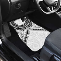 New Zealand Morepork Car Mats Maori Pattern White LT05 - Polynesian Pride