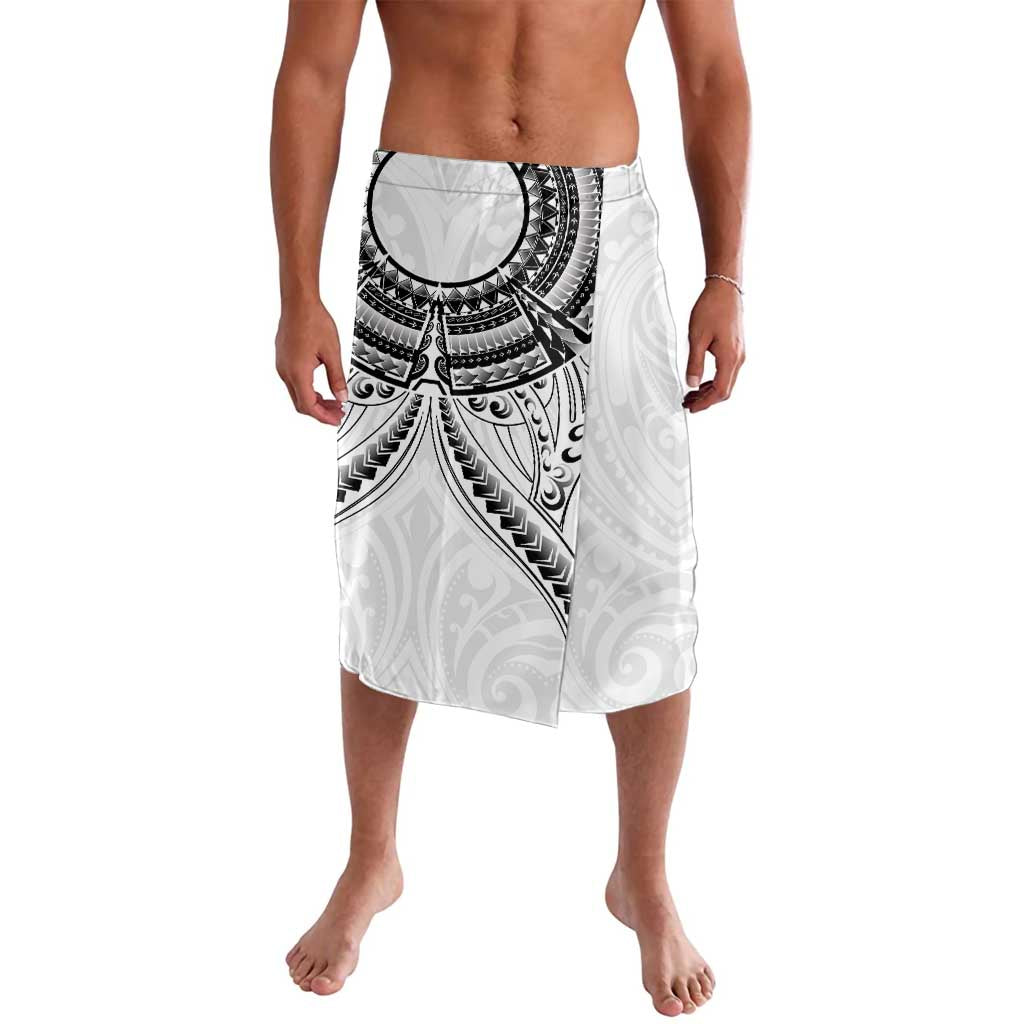 New Zealand Morepork Lavalava Maori Pattern White