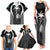 Custom Fiji Rugby Family Matching Tank Maxi Dress and Hawaiian Shirt Fijian Warrior Black