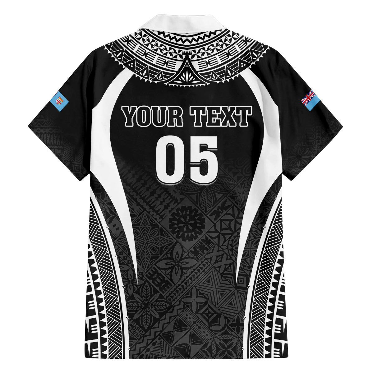 Custom Fiji Rugby Family Matching Tank Maxi Dress and Hawaiian Shirt Fijian Warrior Black