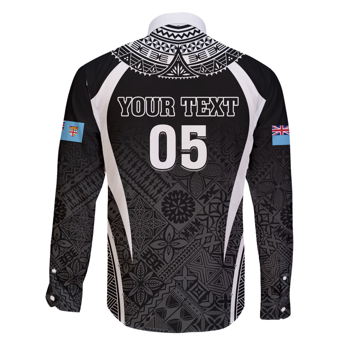 Custom Fiji Rugby Family Matching Tank Maxi Dress and Hawaiian Shirt Fijian Warrior Black