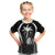 Custom Fiji Rugby Kid T Shirt Fijian Warrior Black