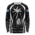 Custom Fiji Rugby Long Sleeve Shirt Fijian Warrior Black