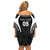 Custom Fiji Rugby Off Shoulder Short Dress Fijian Warrior Black