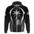 Custom Fiji Rugby Zip Hoodie Fijian Warrior Black