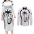 Custom Fiji Rugby Couples Matching Long Sleeve Bodycon Dress and Long Sleeve Button Shirt Fijian Warrior White